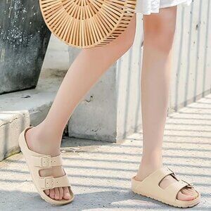 Womens Size 9 Comfort Slides Tan